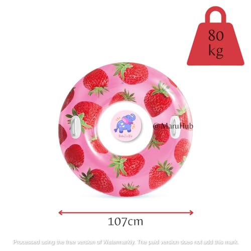 Image of Inflatable Swimming Floater for Summer Fun | Round Swim Ring for Kids 9+| Lightweight Pool Floater for Beach,Lake Party for Adult | Water Safety Lounge for Swimmers-42 in-Pack of 1