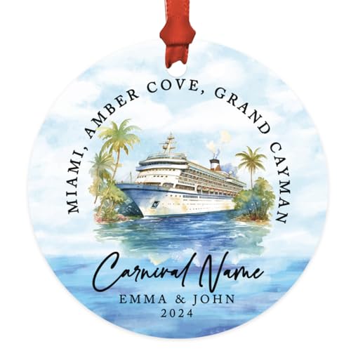 Andaz Press 3.5" Metal Personalized Cruise Ship Ornament 2025, Cruise