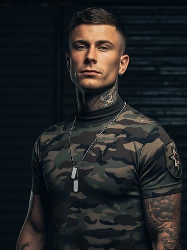 Richsteel Dog Tag Kette Militärischen Zwei Erkennungsmarke Anhänger mit Gravur für Damen und Herren