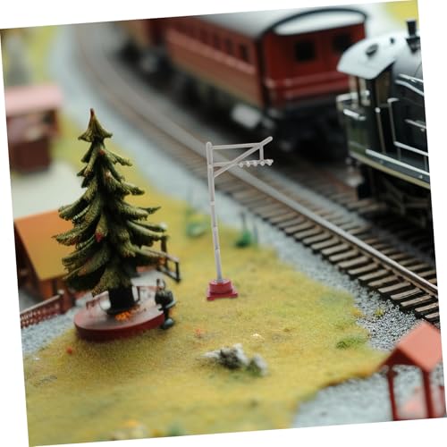 HOODANCOS 8pcs Traffic Signal Model for Train Set Miniature Railway Accessories for Micro Landscape Diorama Dollhouse Decor and Station Scene Elements