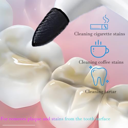 Image of 3Pcs Teeth Stain Remover,Tooth Stain Eraser,Tartar Eraser Polisher,Dental Plaque Tool,Eraser for Coffee Stain Teeth Whitening Cleaning Polishing Kit (white)