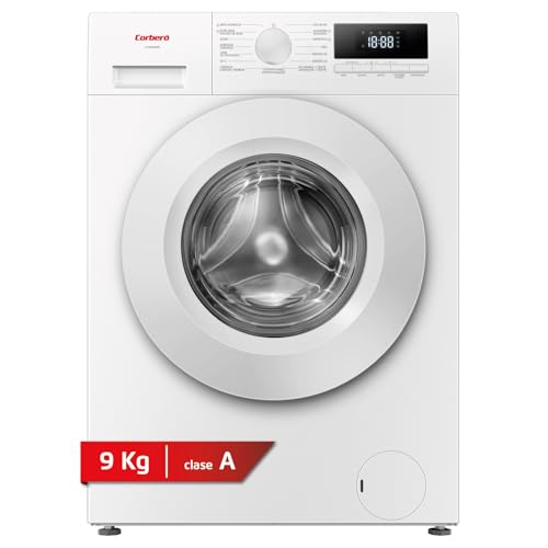 Corberó - Lavadora Plus 9Kg | CLH9406ME | 1400 rpm | Motor Inverter | Función Vapor | Función antialergico | Inicio Diferido | Pausa-Carga | Lavador rápido | Control Display | Blanco