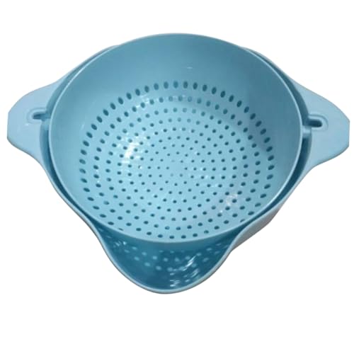 COLLBATH Cesta De Drenaje Colador De Doble Colador De Cocina Para Verduras Cesta De Plástico Para Cocina Para Lavar y Escrutar La