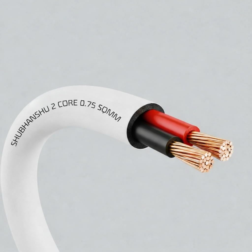 2 Core Copper Wire - 10m, ISI Certified -9