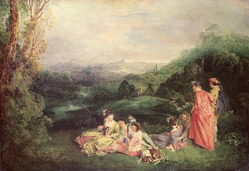 Impression Tableaux Graffiti Art de prestige inspiré par Jean Antoine Watteau 60x90