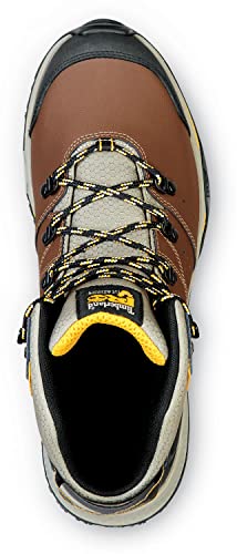 Timberland PRO Timberland PRO Men's Brown/Golden Yellow Switchback MaxTrax Soft Toe Waterproof Hiker (12.0 W)
