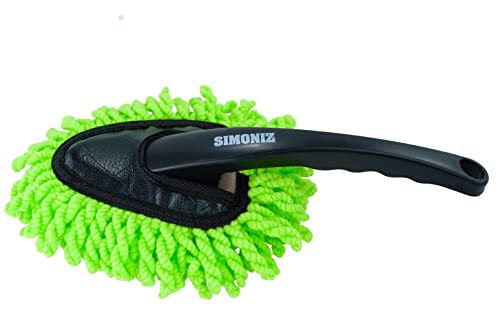 Simoniz 13” Detailers Microfiber Auto Duster - Dusting Wand Cleans, Dries & Polishes – Safe For All Interior Or Exterior Surfaces - Great For Cars, Trucks, Suvs, Boats, Rvs & Bikes Or Home Cleaning #TOP5