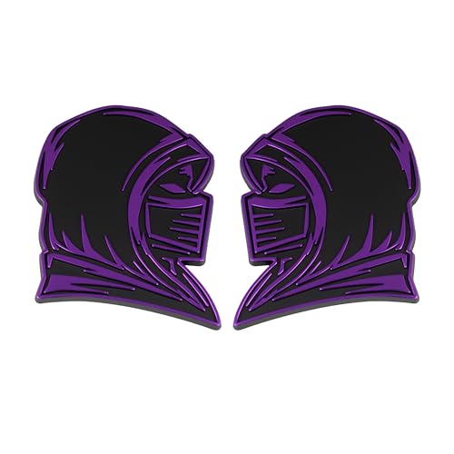 Image of Ninja Emblem, Custom 3D Car Badge - Universal Exterior Accessories for Car, Truck, SUV, Motorcycle (Set of 2) (Purple)