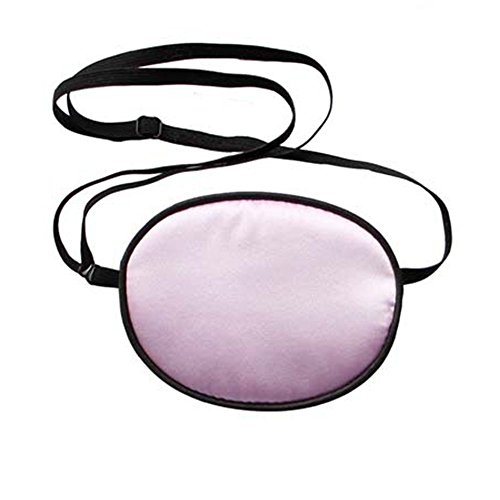 HerMia Premium Mulberry Silk Eye Patch with Elastic Strap Lazy Eye Soft Single Pirate Patch for Adults & Kids (Light Purple)