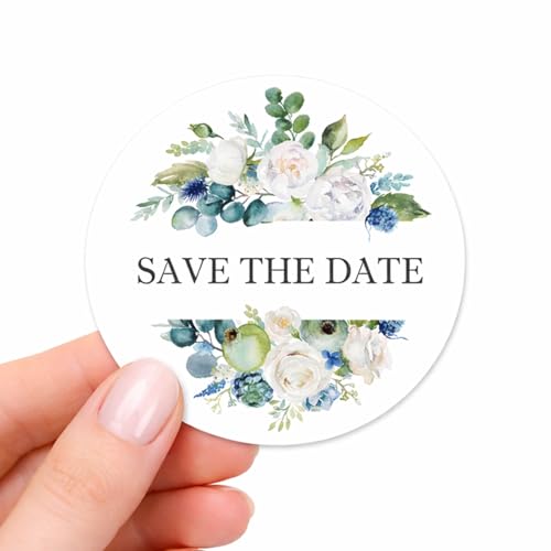 Floral Watercolor Save The Date Stickers