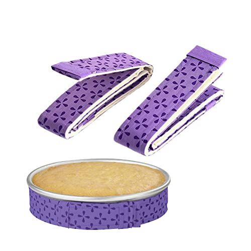 GWAWG Lot de 2 bandes de cuisson réglables pour gâteaux avec protection absorbante et isolante antidérapante Cover