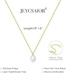 Or Pearl Colliers pour femmes tendance, 18k Collier plaqué or Dainty Simple Pearl Colliers Drop Colliers de choker hypoallergéniques Bijoux de bal d'or pour demoiselle d'honneur Cadeaux d'anniversaire