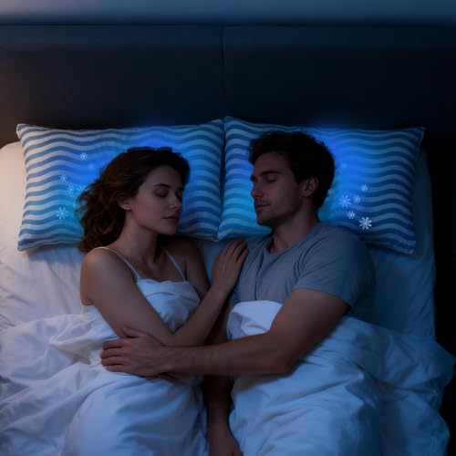 SLEEPDIARY Pillows Queen Size Set of 2 – Adjustable Shredded Memory Foam Cooling Bed Pillows, Custom Loft for Side, Back, and Stomach Sleepers, Shape-Retaining Support & Washable Cover