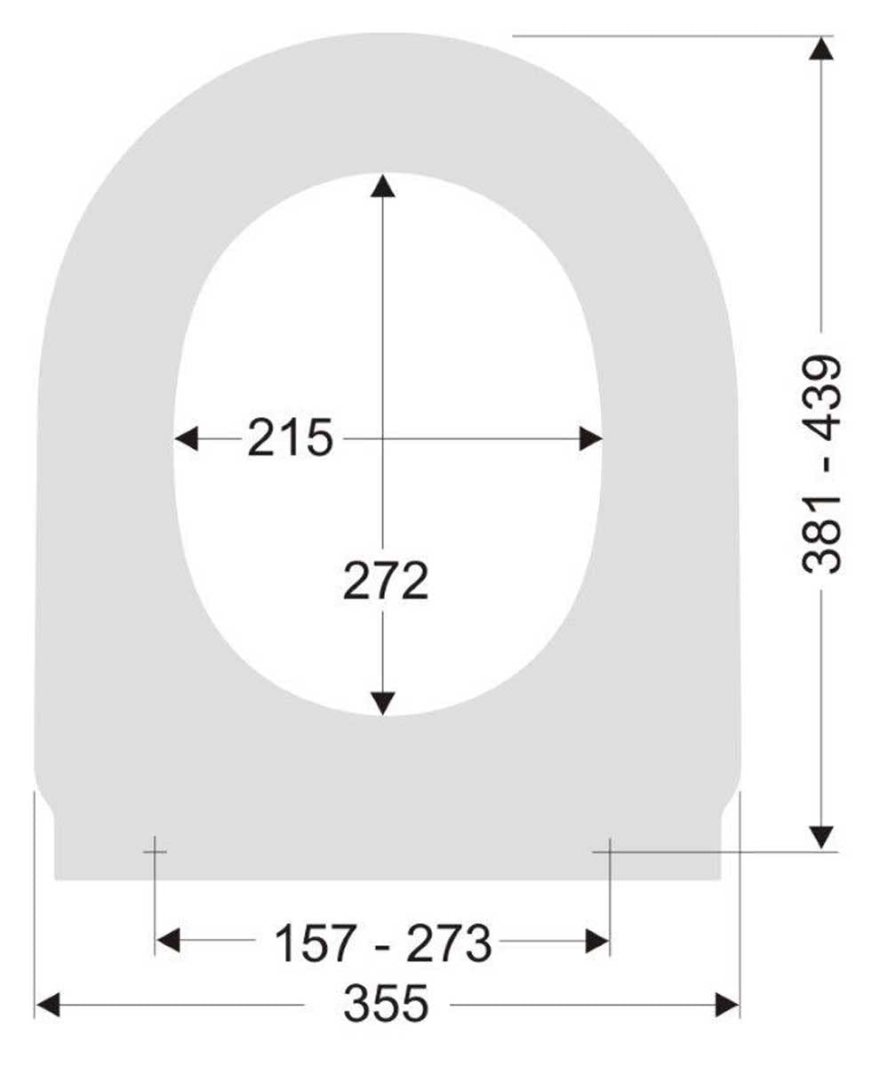 Toto Germany Pagette S 3 Asiento de Inodoro - para zu Duravit Starck 2, Starck 3, Darling Nuevo, Happy D - Blanco