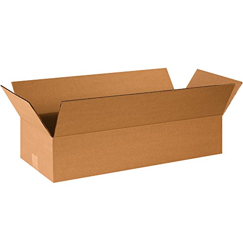Image of TAPE LOGIC 24x10x4 Flat Corrugated Boxes, Flat, 24L x 10W x 4H, Pack of 25 | Shipping, Packaging, Moving, Storage Box for Home or Business, Strong Wholesale Bulk Boxes