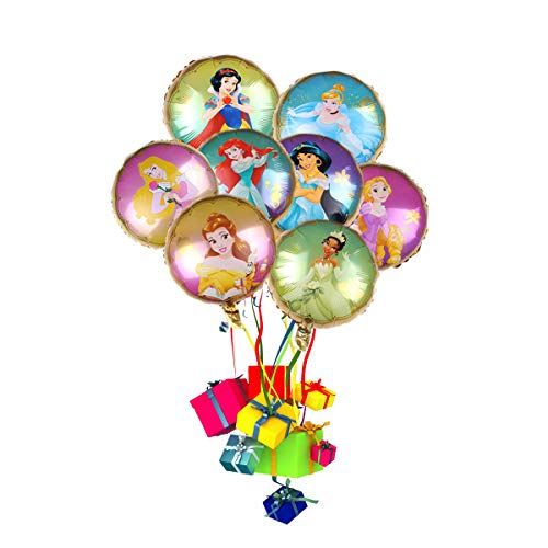 8Pcs Disney Princess Balloon Bouquet, Disney Princess Party Supplies, Girls Birthday Party Decorations #TOP5