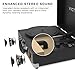Victrola Journey II (2025 Model) – Bluetooth Suitcase Record Player – Built-in Stereo Speakers with Enhanced Bass, 3-Speed Turntable, Bluetooth Input and Output, RCA & Headphone Outputs (Brown)
