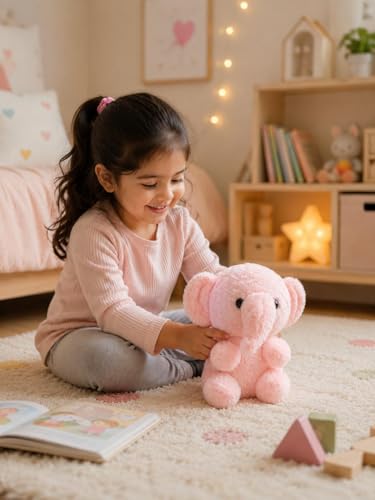 Image of SCOOBA Lucky Baby Elephant Soft Toys for Kids Babies 20cm(Lucky Baby Elephant Pink)