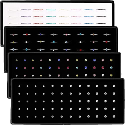 Nose Rings Studs and Hoops, Surgical Stainless Steel Hypoallergenic Nose Rings Set for Women Men, Straight/L/Screw Shaped and 1.5/2.0/2.5mm Rhinestone Nose Piercing Jewelry and Ideal Gift