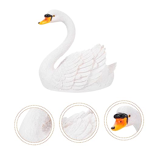Cygne blanc flottant statue résine pour animer un bassin vide