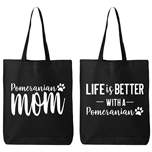 Tees & Tails Life Is Better With A Pomeranian & Pomeranian Mom LoXg[gobOZbg, |jA}}&Ct̓|jAłǂ(2pbN), One Size