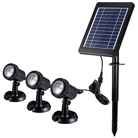 ALLOMN Solar Teichbeleuchtung, Draussen Tauchstrahler Einstellbare Unterwasserleuchten RGB-Farbwechsel Cover