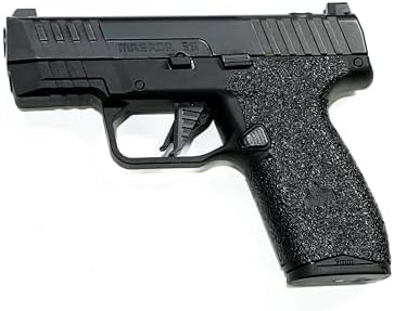 Handleitgrips Cinta de agarre para pistola compatible con IWI Masada S - Cinta de goma texturizada negra para empuñadura, fácil instalación,