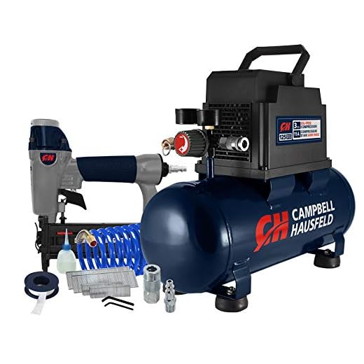 Campbell Hausfeld 3 Gallon Portable Air Compressor with Nailer & Connection Kit (DC030097E)