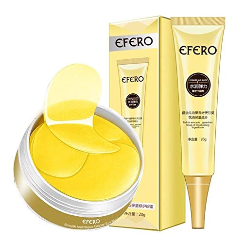 Hanves efero 24k Gold Eye Patches Crystal Collagen Eye Mask Anti Aging