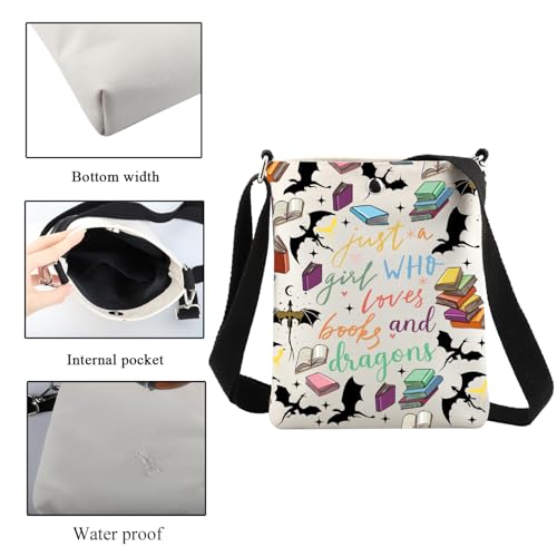 CMNIM FW Inspired Gifts 4th Wing Crossbody Bag Books and Dragons Lover Gift Fantasy Romance Bookish Small Cross Body Purse3