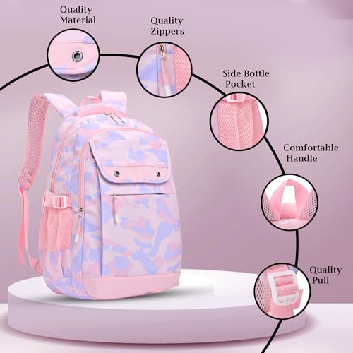 Image of Tinytot 30 Litre Waterproof School Backpack Bags for Women - Large 19 Inch Laptop Bag for Boys &Girls 12+ Years, College Bag for Girls and Boys, Men, Women - Ideal for Office, Travel, School, College