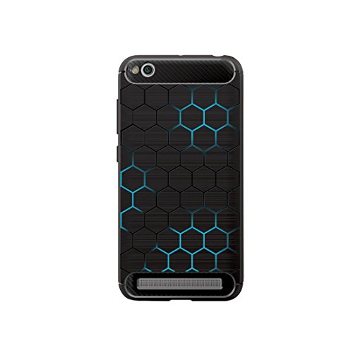 Image of MTT Carbon Fiber Texture Rugged Armor Back Case Cover for Redmi 4A (Hexagon 01)