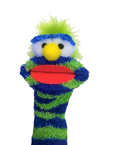Knitted Hand Puppet With Movable Mouth- Colorful Girl And Boy Puppets - Fun Puppet For Kids - Theatre Sock Puppet For Toddlers- Handmade Educational Children Puppet (Mr. Blossomtop) #TOP14