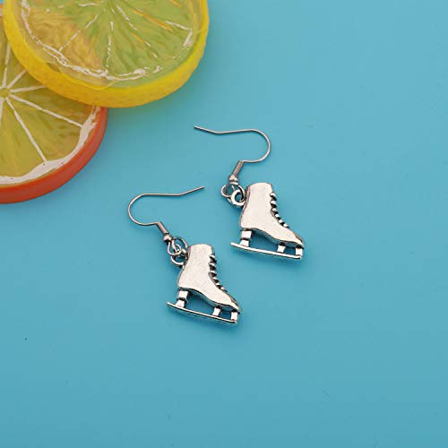 BAUNA Skater Earrings Ice Skate Pendant Jewelry Figure Skating Dangle Earrings for Skate Lover3