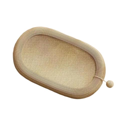 Pugermering Cat Scratching Bed, Scratching Tray, Oval Cat Scratching Board, Without Ears