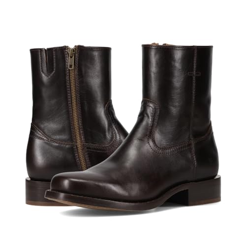 Frye Campus Inside Zip Men's Leather Boots, Classic Style, Durable Construction, Comfortable Fit, Bourbon - Mont Blanc - 12