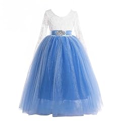 Lace Sleeve Dusty Blue + Ivory