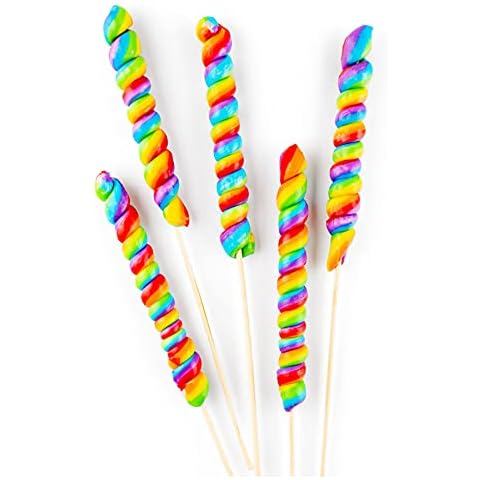 Large Rainbow Twisty Pops - 12 Pieces - Lollipop Party Favors Cover