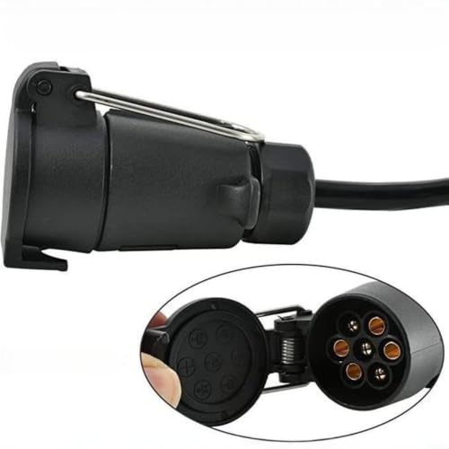 Adaptador de remolque de 4 a 7 polos plano a redondo con cable convertidor de luces 6
