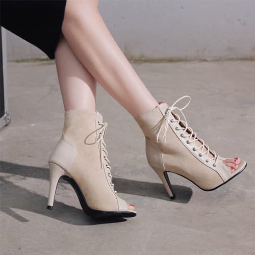 Image of UTIKLIOU Women's Mesh Sandals Peep Toe High Top Sandals Lace Up Summer Boots Buckle Strap Party Sexy Pump Shoes Open toe