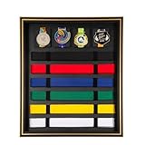 HAIZIMI Taekwondo Belt Display Rack - Wooden Martial Arts Belt Holder Organizer for Karate, Taekwondo, BJJ - Wall Mounted or Standing - Perfect for Black Belt & Color Belts (XL)