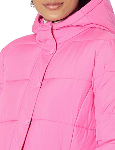 Amazon Essentials Women's Heavyweight Long-Sleeve Hooded Puffer Coat (Available In Plus Size), Neon Pink, Large #TOP2