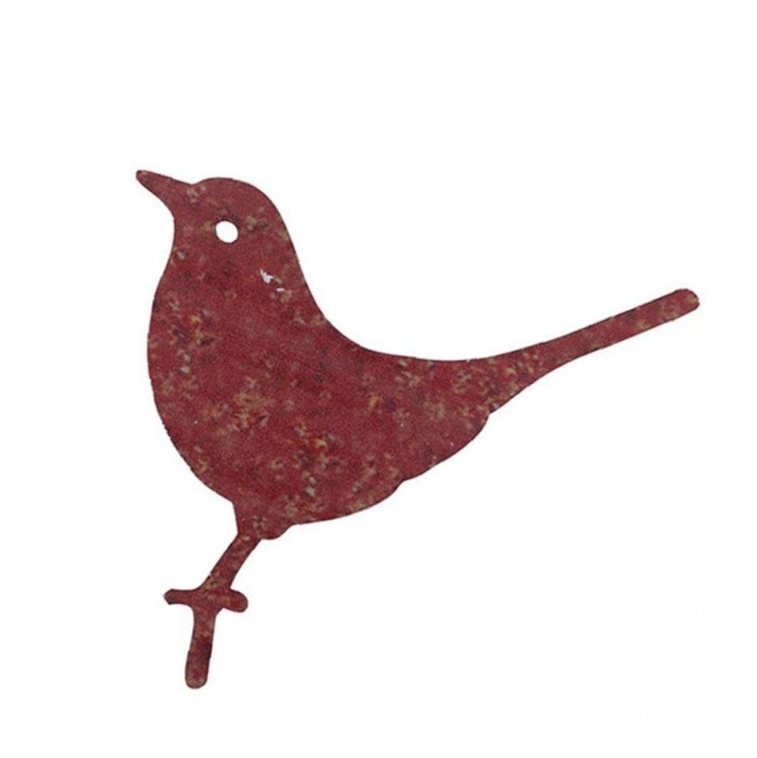 Rusty Metal Bird Silhouettes Garden Fence Decor Woodpecker Art Gardening Decoration Metal Bird