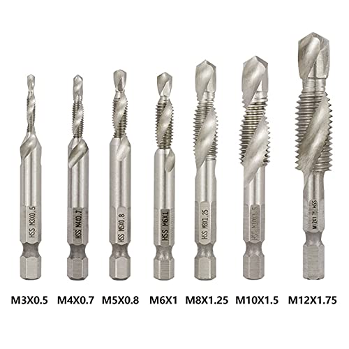 Broca de torneira, kit de perfuração e rosqueamento de design de entalhe espiral de alta dureza para