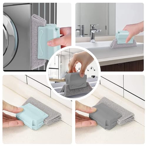 Lonwiner 6 Stück Fensterrillen Reinigungswerkzeug, Jalousien Reinigungsbürste Fliegengitter Bürste Haushalts Tiefenreinigungswerkzeug, 3 Farben