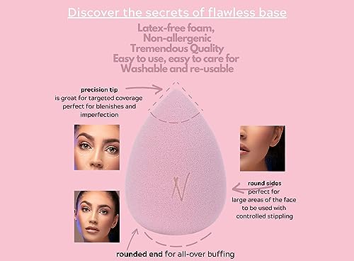 Nanshy Beauty Blenders for full cover foundation & concealer, 3 Pack, Multi - Image 3