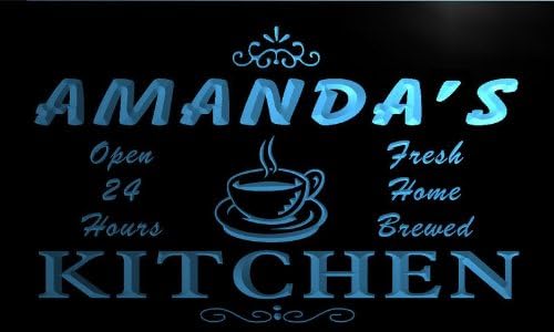 ADVPRO pc040-b Amanda's Family Name Kitchen Decor Neon Sign