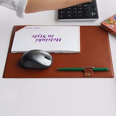 Tapis de souris pour office et étudiants marron avec support stylo intégré