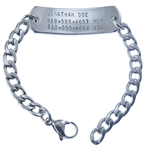 Custom DIABETIC TYPE 1 Childrens Medical Alert Bracelet. Adjustable Length (With FREE Engraving)2