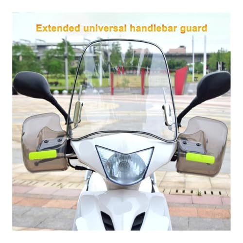 Protège main guidon moto universel avec bande réfléchissante et écran anti-vent - 4